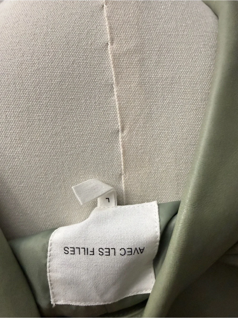 Avec Les Filles Light Green Cropped Blazer Jacket - Women's L - Picture 3 of 3